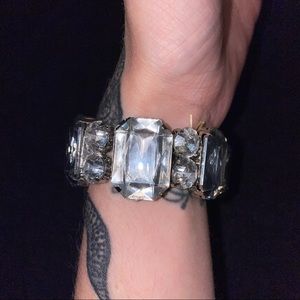 big clear gem stretch bracelet